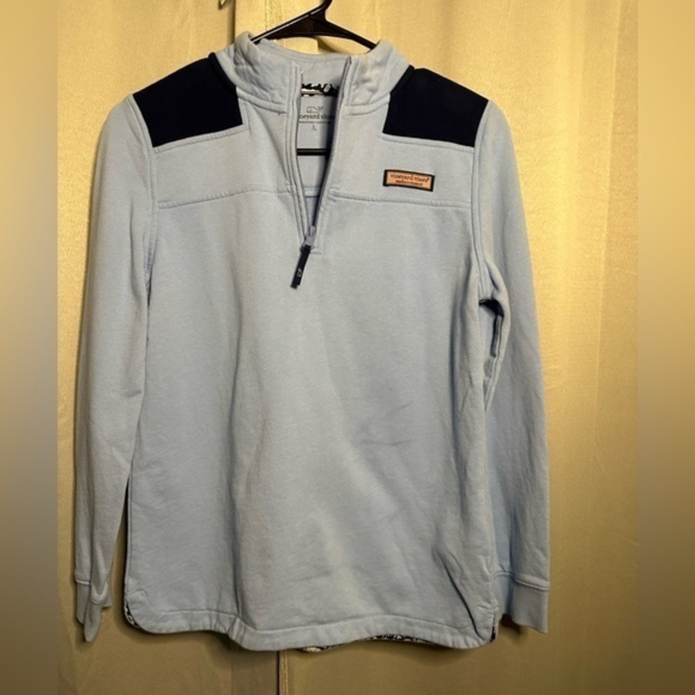 Vineyard‎ Vines Girls Contrast Shoulders Relaxed Shep Shirt Size Large